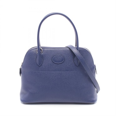 HERMES Bolide27 Handbag Shoulder Epsom leather Blue encre Used Women D SHW