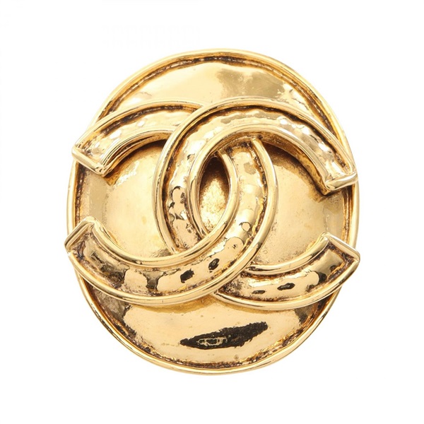 CHANEL COCO Mark Brooch Pin Gold Plated Used Women CC