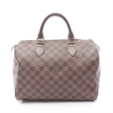 LOUIS VUITTON Speedy 30 travel Handbag N41531 Damier leather Ebene Used Women