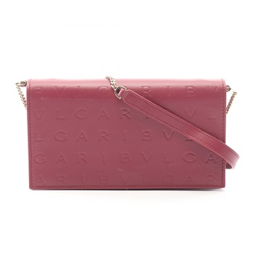 BVLGARI Infinitum Shoulder Crossbody Bag 292900 leather Bordeaux Used Women