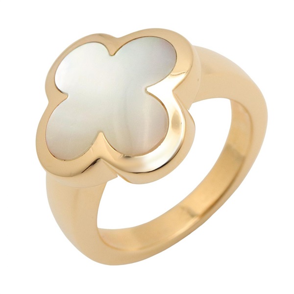 Van Cleef & Arpels Pure Alhambra Ring 18KYG Gold Mother of pearl US size 6 #52