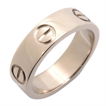 CARTIER Love Ring 18KWG White Gold Used Women US size #4.75 #49