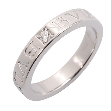 BVLGARI B-zero1 1PD Diamond Ring 18KWG White Gold Clear Used Women US size #6