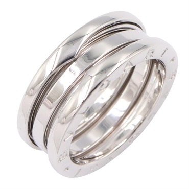 BVLGARI B-zero1 3 Bands Ring 18KWG White Gold Used Women US size #7.5 #56