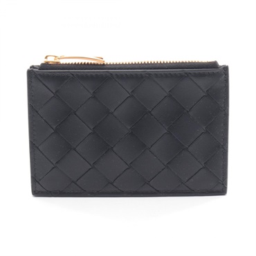 BOTTEGA VENETA Intrecciato coin purse wallet 806032VCPP38425 leather Black NEW