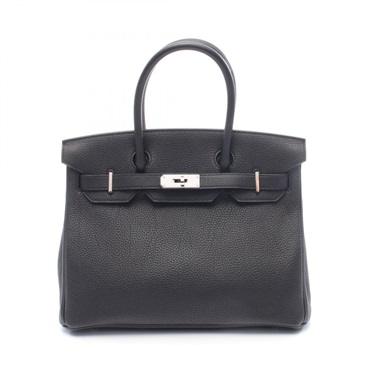 HERMES Birkin 30 Handbag Togo leather Black Used Women SHW X