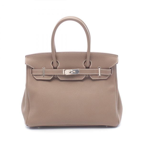 HERMES Birkin 30 Handbag Togo leather Gray Etoupe Grey Used Women A SHW