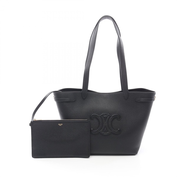 CELINE Small Cabas Anais Cuir Triomphe Tote Bag 121753ENY38NO leather Black NEW