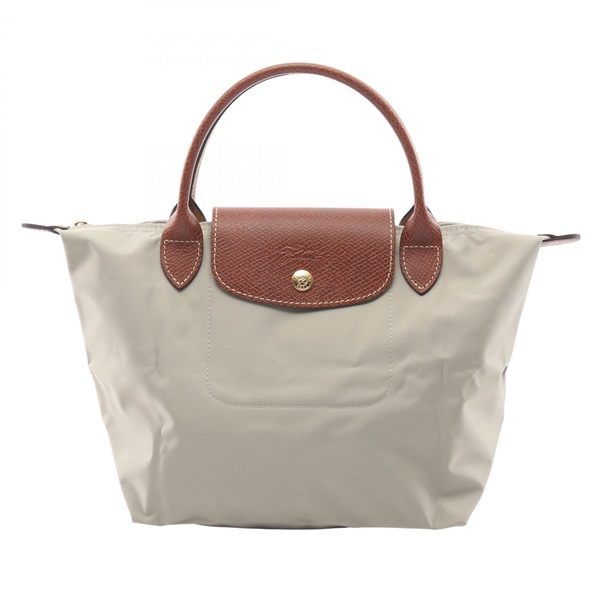 Longchamp Le Pliage Original S Tote  Handbag canvas leather Beige NEW Women