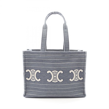 CELINE Large Cabas Thais Tote Bag 196762GQD07BA canvas Blue NEW Women