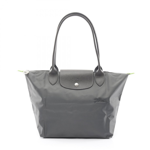 Longchamp Le Pliage Green M Tote Bag L2605919P66 canvas leather Gray NEW Women