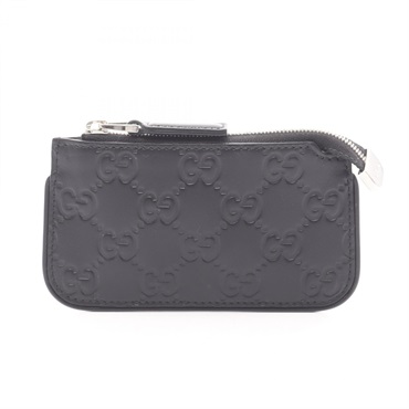 GUCCI Guccissima Coin purse wallet 233183 Leather Black Used Women