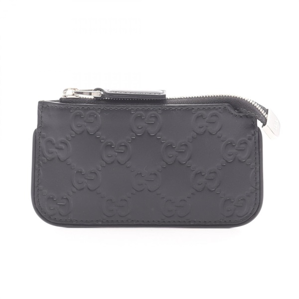 GUCCI Guccissima Coin purse wallet 233183 Leather Black Used Women