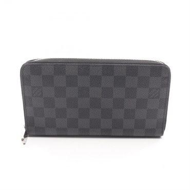 LOUIS VUITTON Zippy Organizer Long wallet N63077 Damier graphite canvas BK Used