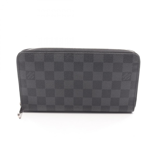 LOUIS VUITTON Zippy Organizer Long wallet N63077 Damier graphite canvas BK Used