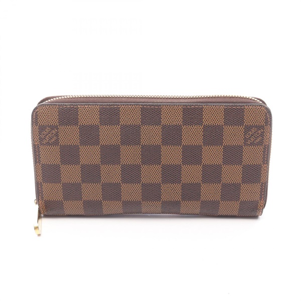 LOUIS VUITTON Zippy Wallet Around zip long wallet N60015 Damier canvas Used LV