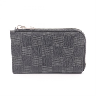 LOUIS VUITTON Porte-monnaie coin purse wallet N61237 Damier graphite used mens