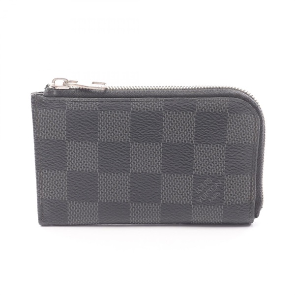 LOUIS VUITTON Porte-monnaie coin purse wallet N61237 Damier graphite used mens