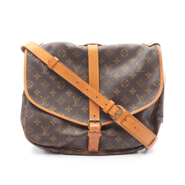 LOUIS VUITTON Saumur 35 Shoulder crossbody Bag M42254 Monogram leather Brown