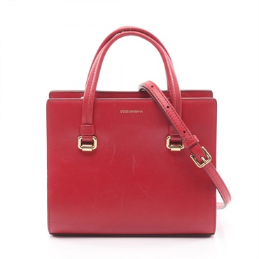 DOLCE & GABBANA shoudler crossbody Handbag leather Red Used Women
