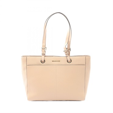 Michael Kors JET SET TRAVEL Tote shoulder Bag 35S1GTVT7L leather Beige Used