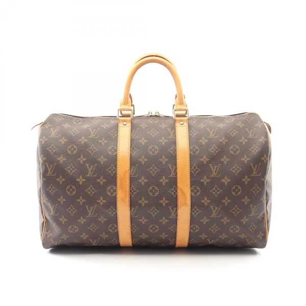 LOUIS VUITTON Keepall 45 travel hand bag M41428 Monogram leather Brown Used
