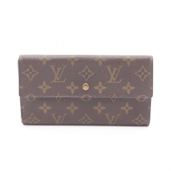 LOUIS VUITTON Porte Tresor International Tri-fold long wallet M61215 Monogram LV