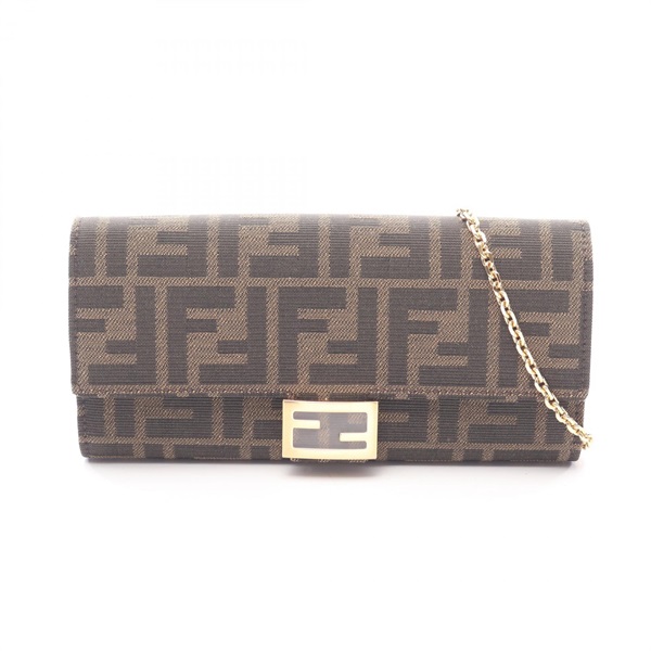 FENDI Chain Shoulder Bag 8M0365A98PF0A6E canvas Brown NEW Women