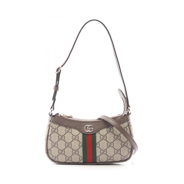 GUCCI Ophidia Mini Shoulder Bag 838465FAE0P9746 canvas leather Beige Brown NEW