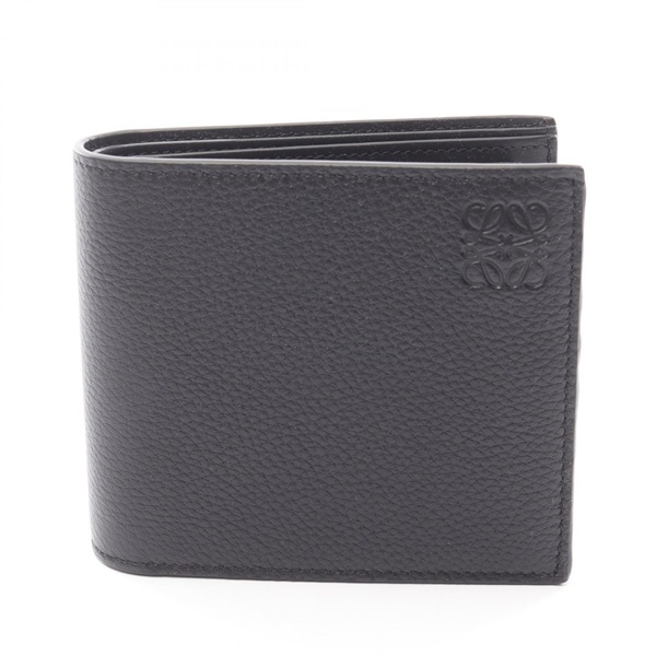 LOEWE bifold coin wallet C660501X031100 A leather Black NEW mens