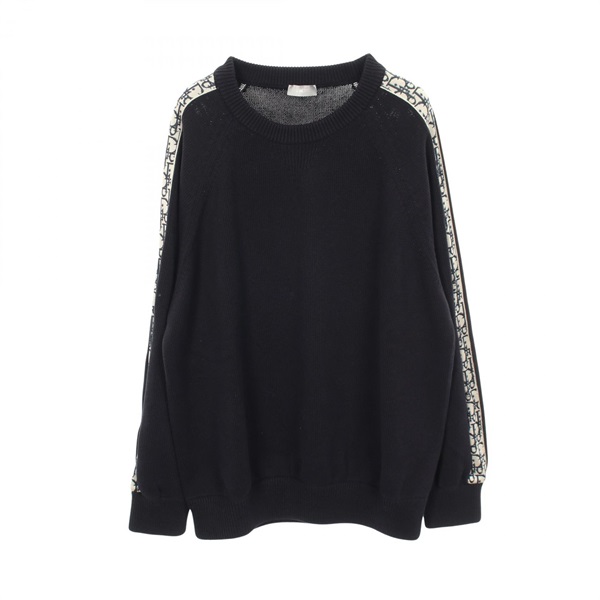 Christian Dior Oblique knit cotton silk Navy Beige #XXL Used mens