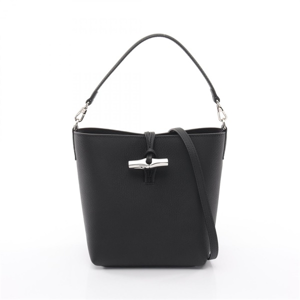 Longchamp Le Rozo XS Bucket 2Way Shoulder Handbag 10314HFP001 leather Black NEW