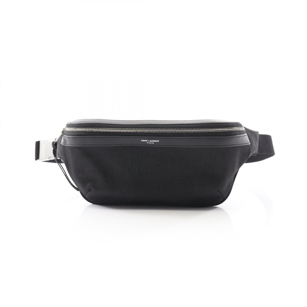 SAINT LAURENT PARIS Waist bum belt bag 557831GIVLE1000 canvas leather Black