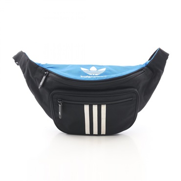 BALENCIAGA × adidas Waist Belt bag canvas Black Blue White Used unisex