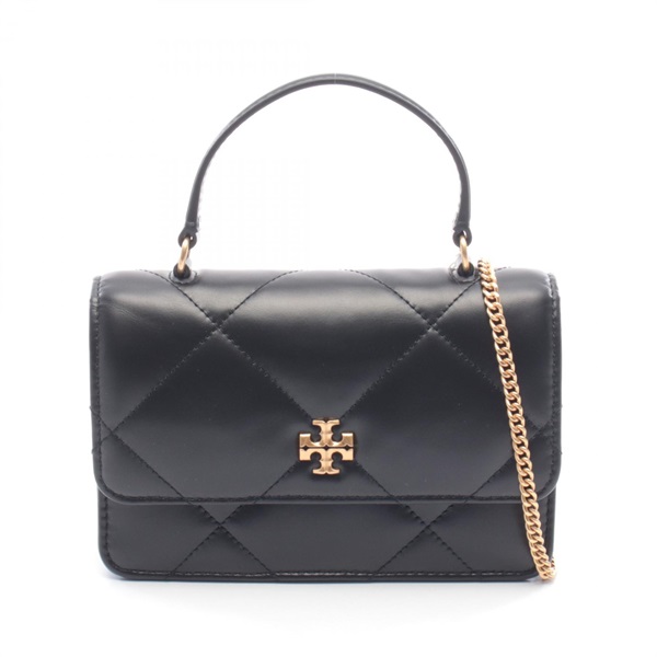 Tory Burch KIRA DIMOND QUILT Chain Crossbody Handbag 158326001 leather Black NEW