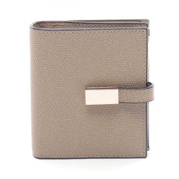 Valextra Iside Bi-fold wallet purse SGNL0039028LOCPS99MO leather Beige NEW Women