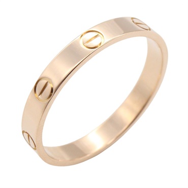 CARTIER Mini Love Ring 18KRG Pink Rose Gold Used Women US size #9.25 #61