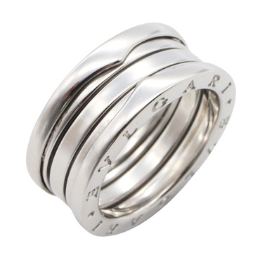 BVLGARI B-zero1 Ring 3 bands 18KWG White Gold Used unisex US size 6.5 #54
