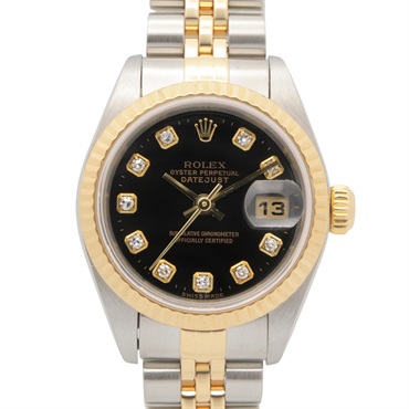 ROLEX Datejust Diamond P Wrist Watch 79173G Auto winding K18YG SS Used mens
