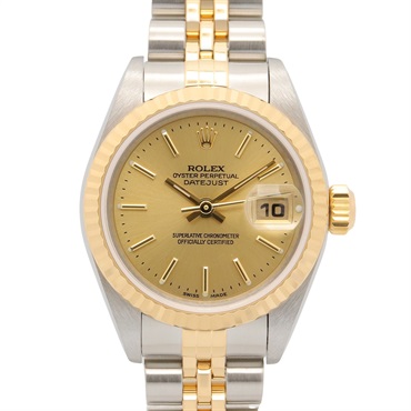 ROLEX Datejust P Wrist Watch 79173 Automatic 18KYG Gold SS Used Women