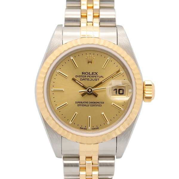 ROLEX Datejust P Wrist Watch 79173 Automatic 18KYG Gold SS Used Women