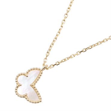 Van Cleef & Arpels Sweet Papillon Mother of Pearl Necklace 18KYG Gold Used Women