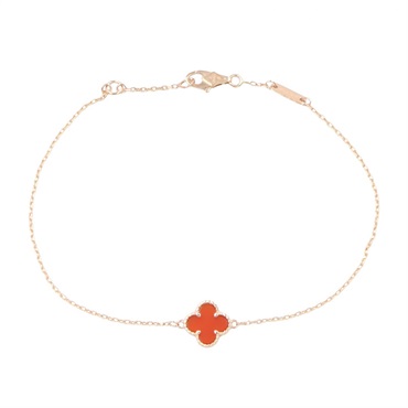Van Cleef & Arpels Sweet Alhambra Carnelian Bracelet VCARN59K00 18KRG Used Women