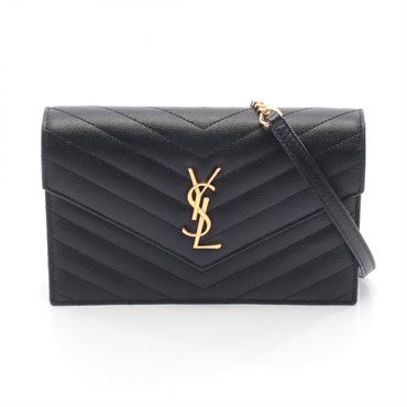 SAINT LAURENT PARIS Cassandra Envelope Chain Shoulder Bag 742920 leather Used