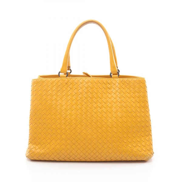BOTTEGA VENETA Intrecciato Tote Bag leather Yellow Used Women BV