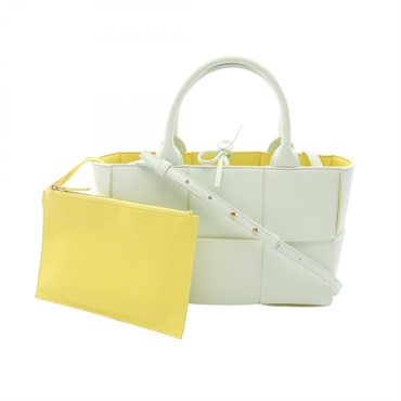 BOTTEGA VENETA miniarco Shoulder Tote Bag leather Green Used Women BV