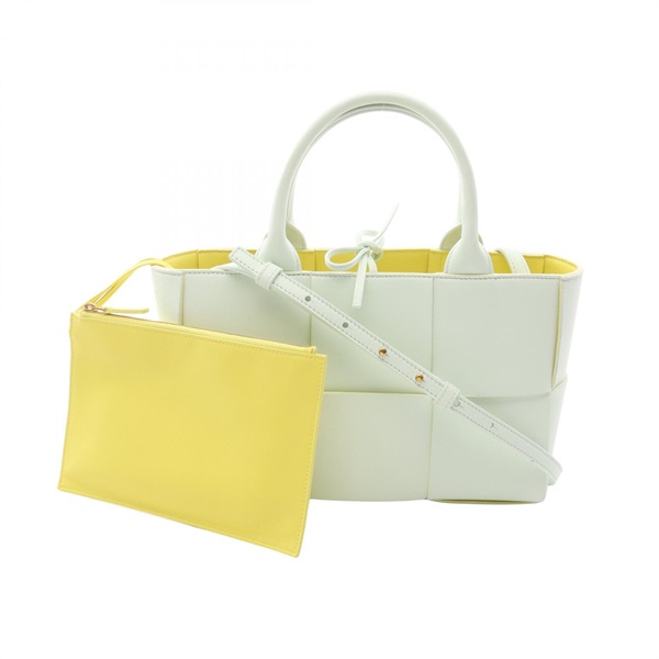 BOTTEGA VENETA miniarco Shoulder Tote Bag leather Green Used Women BV