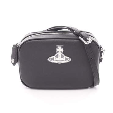 Vivienne Westwood ANNA CAMERA Shoulder Bag Synthetic leather Black NEW Women