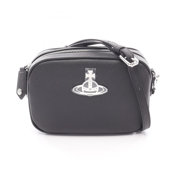 Vivienne Westwood ANNA CAMERA Shoulder Bag Synthetic leather Black NEW Women
