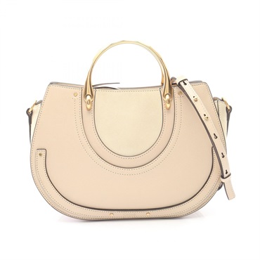 Chloe Pixy 2Way Shoulder Handbag 3S1332 HFV leather Suede Beige Used Women